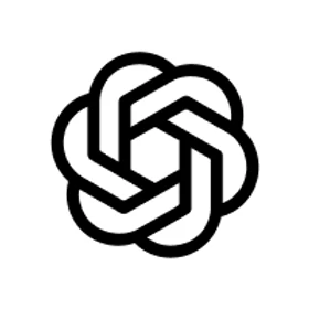 Official OpenAI black Blossom logo on a white background.